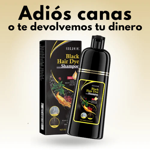 Champú Anticanas 3 en 1 para Mujeres e Hombres - Negro